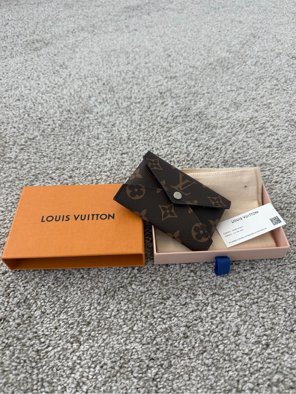 Louis Vuitton Monogram Envelope Card Holder - Brown/Gold Accents